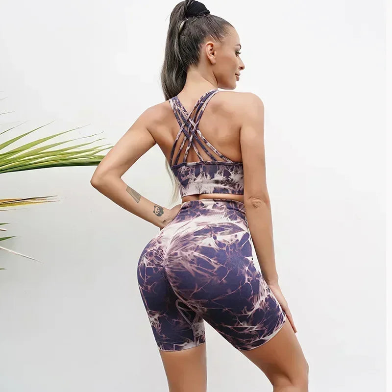 Seamless Tie-Dyed Yoga Sets