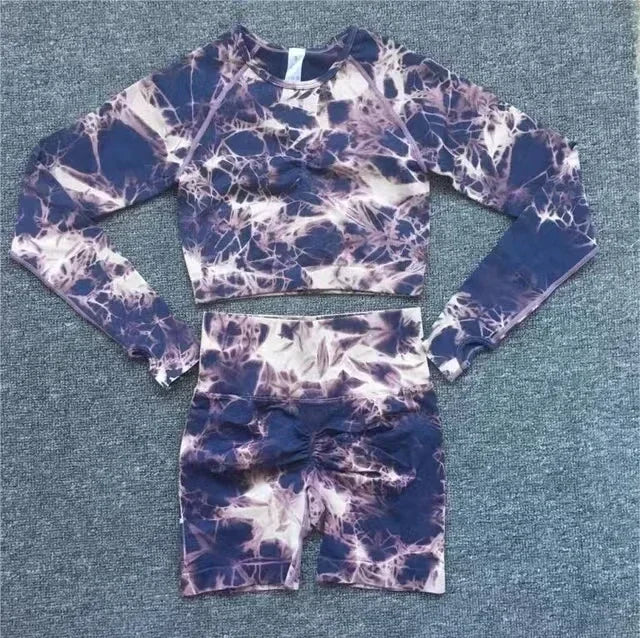 Seamless Tie-Dyed Yoga Sets