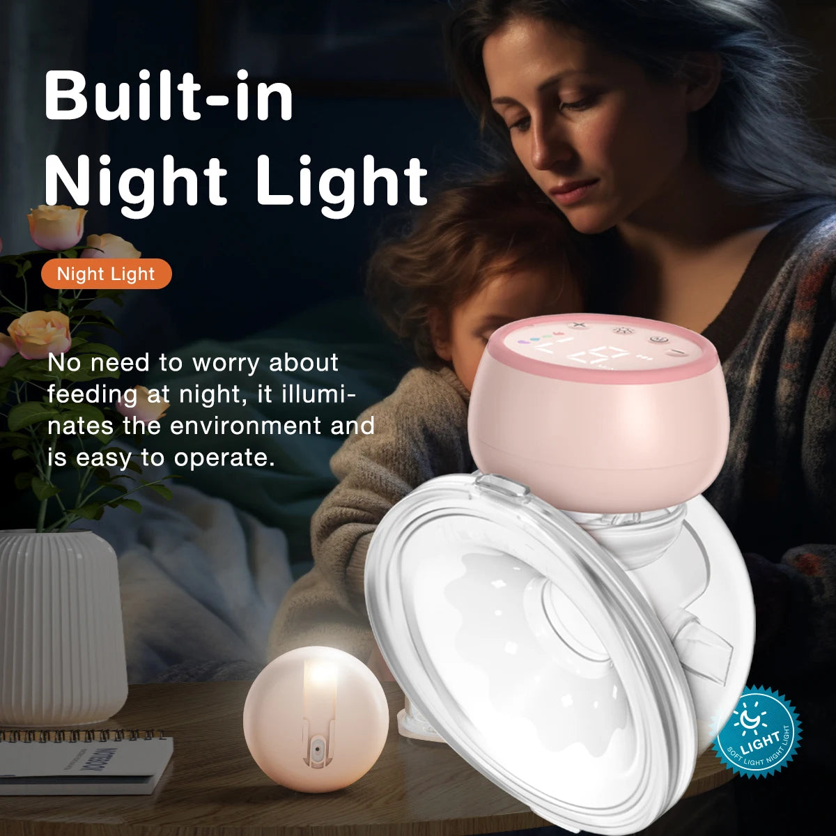 Dr. Isla Wireless Breast Pump With night light