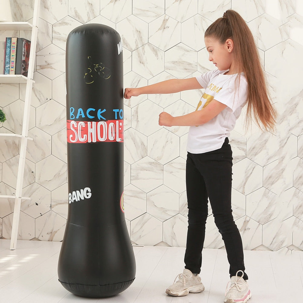 1.2/1.6M Inflatable Boxing Punching Bag for Adults/Children alike. Sandbag, Column Target, and a Stress Reliever. - twobusybodies