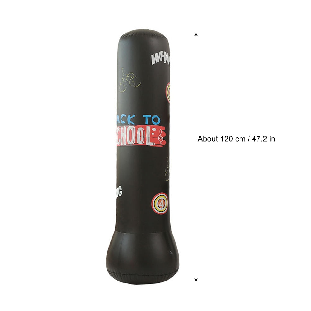 1.2/1.6M Inflatable Boxing Punching Bag for Adults/Children alike. Sandbag, Column Target, and a Stress Reliever. - twobusybodies