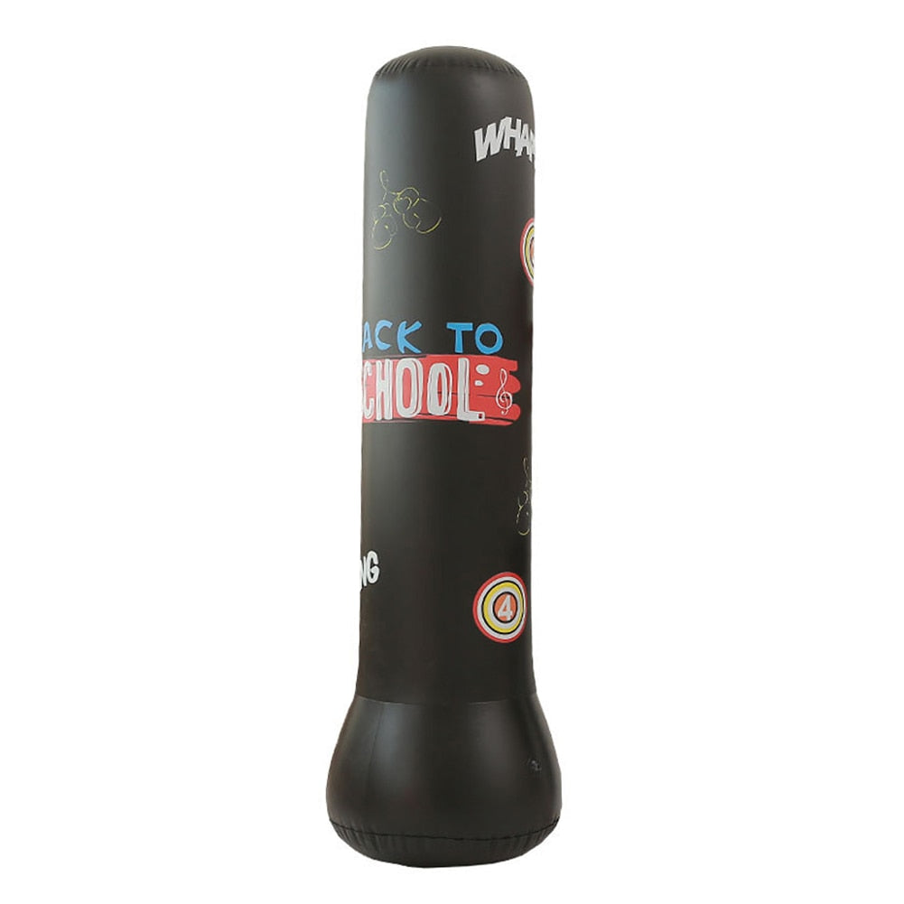 1.2/1.6M Inflatable Boxing Punching Bag for Adults/Children alike. Sandbag, Column Target, and a Stress Reliever. - twobusybodies