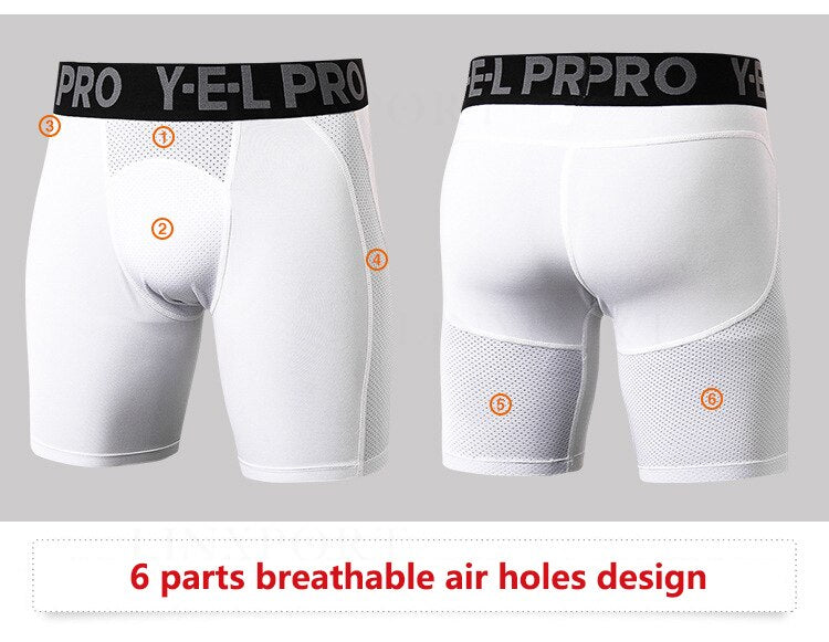 Men Compression Shorts. Sportswear Underwear is made with stretchy, breathable material. Also have six areas of comfortability. - twobusybodies