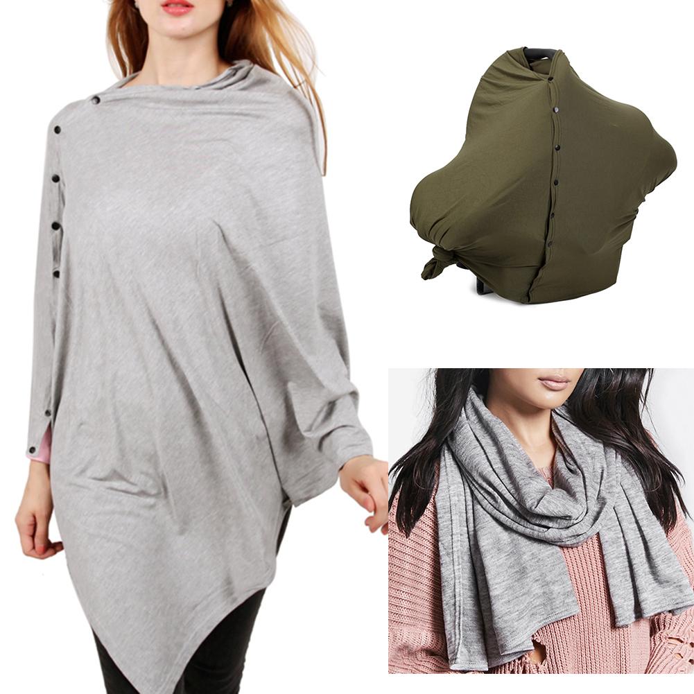 Multi-functional Nursing Covers. Soft Baby Stroller Cover, breathable, comfortable fit and Stretchy for Privacy. Can be used in multiple ways. - twobusybodies