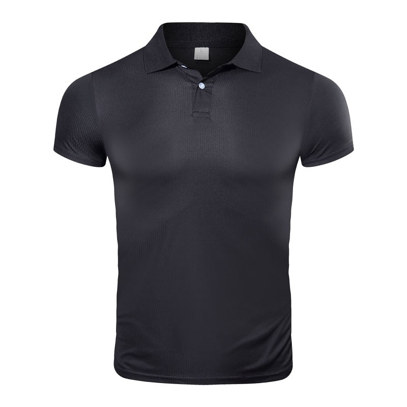 Polo t-shirt. Quick Dry Short Sleeve Sport Shirt. Trainer activewear For men With Collar. Can be worn as casually as well. - twobusybodies