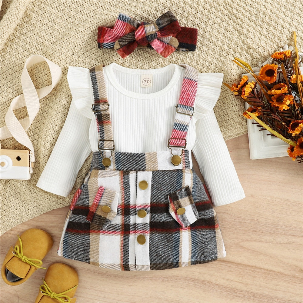 Autumn/Winter Girls Ruffles Long Sleeve Knitted Dresses