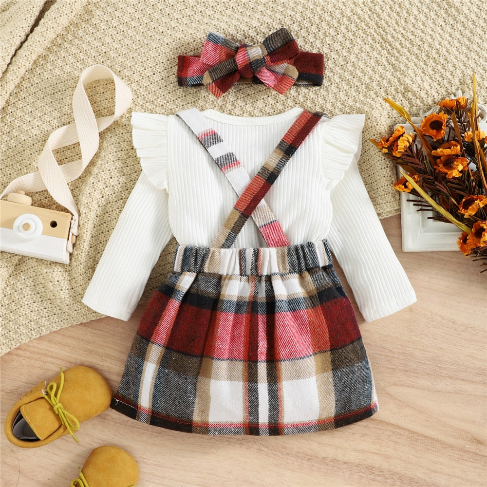 Autumn/Winter Girls Ruffles Long Sleeve Knitted Dresses