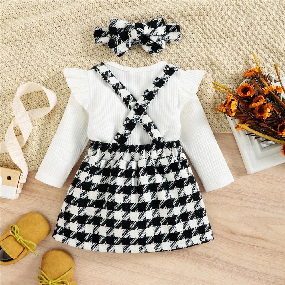 Autumn/Winter Girls Ruffles Long Sleeve Knitted Dresses