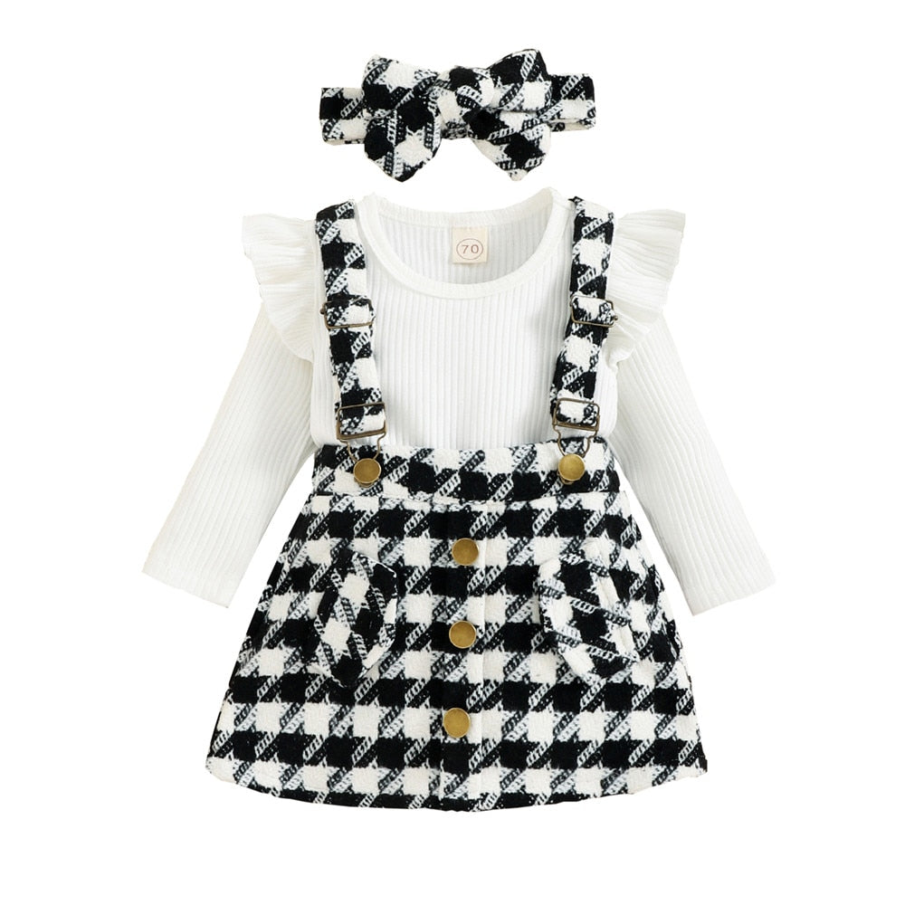 Autumn/Winter Girls Ruffles Long Sleeve Knitted Dresses