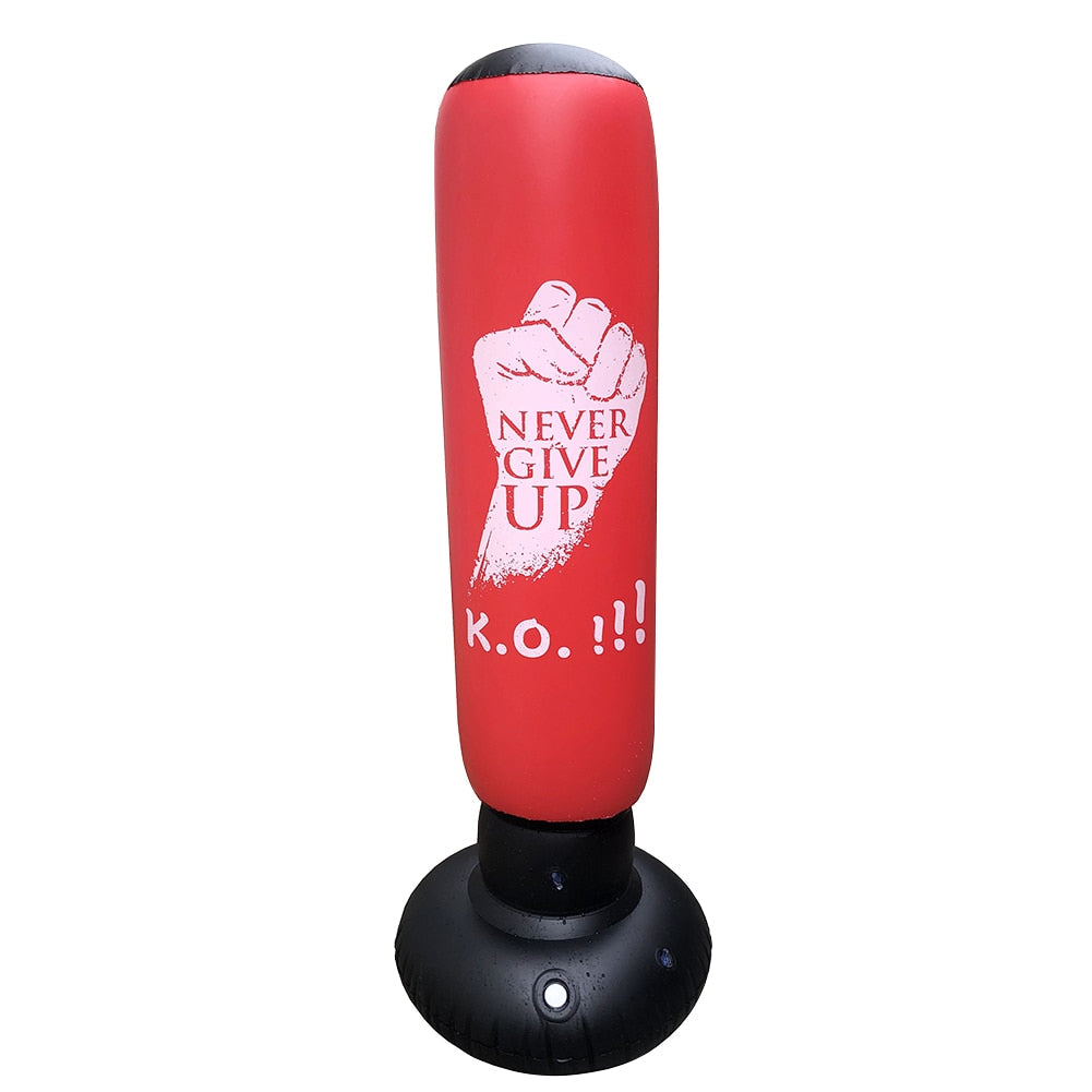 1.2/1.6M Inflatable Boxing Punching Bag for Adults/Children alike. Sandbag, Column Target, and a Stress Reliever. - twobusybodies
