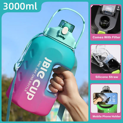 3 Liter Large Capacity Water Bottle