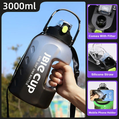 3 Liter Large Capacity Water Bottle