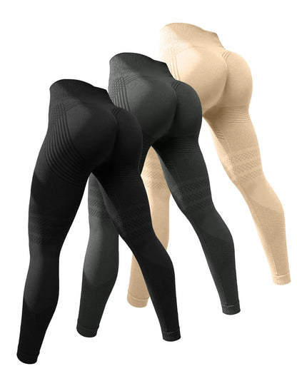 3-Piece Sexy Hip Lift Yoga Pants