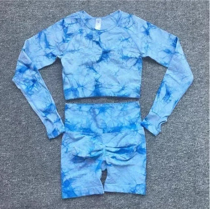 Seamless Tie-Dyed Yoga Sets