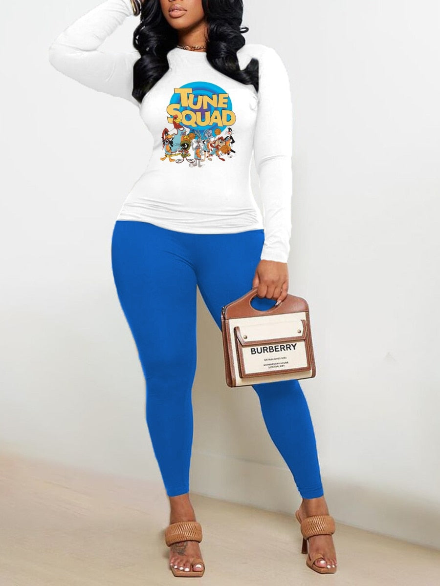 LW Plus Size Letter Print Pants Set