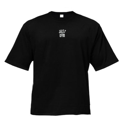 Men Loose Oversized T-shirt. Drop Shoulders Gym Clothing. Fitness Streetwear, Quick Dry made with Mesh material. Breathable for training and activities. - twobusybodies